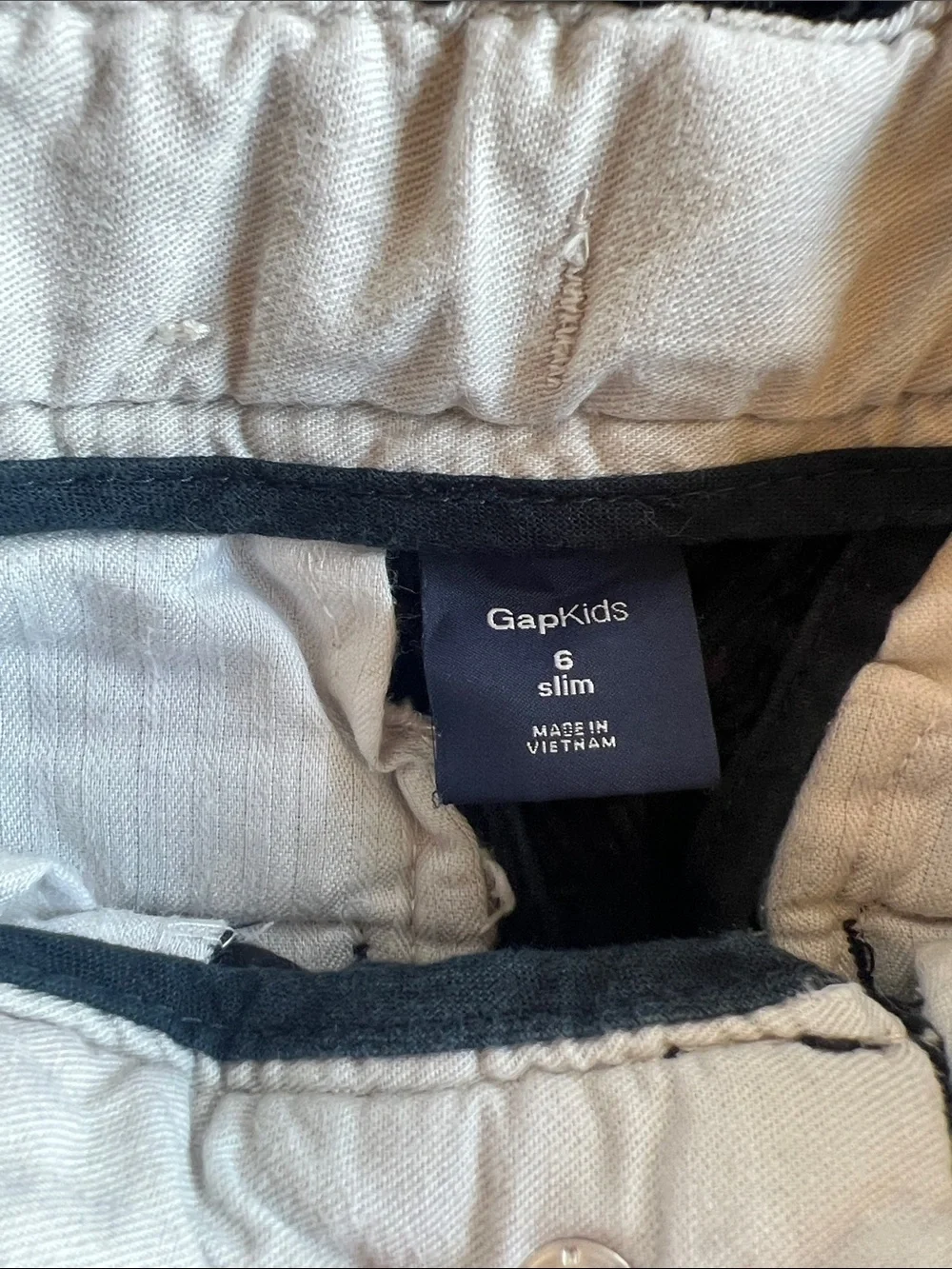 GAP Black Wide Wale Corduroy Kids Straight Pants size 6 slim